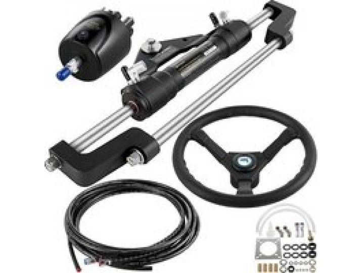 VEVOR hydraulische bootstuurset, 300 pk hydraulische stuurpomp, aluminium stuurcilinder, 13,5 inch stuurwiel met 10 inch hydraulische stuurslang voor bootstuursysteem