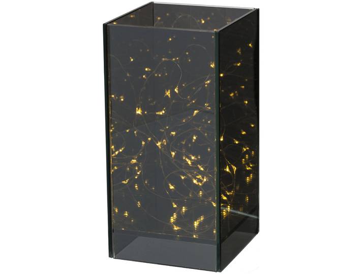 LED-Dekofigur CREATIV HOME Dekosäule , gold (schwarz), B:10cm H:20cm T:10cm, Dekofiguren, LED-Dekofigur, mit LED-Beleuchtung