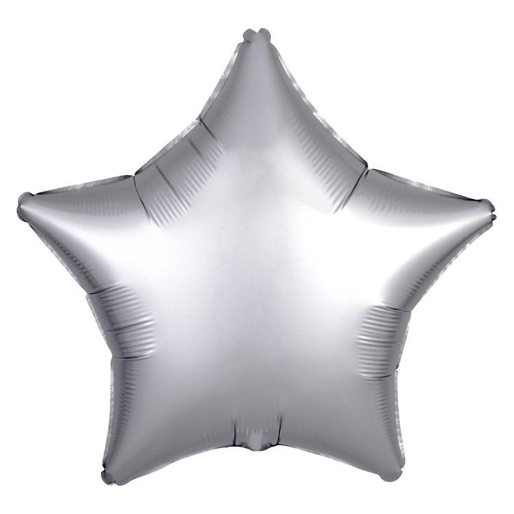 Amscan Folienballon Stern Silber Seidenglanz (5x) (9914127)