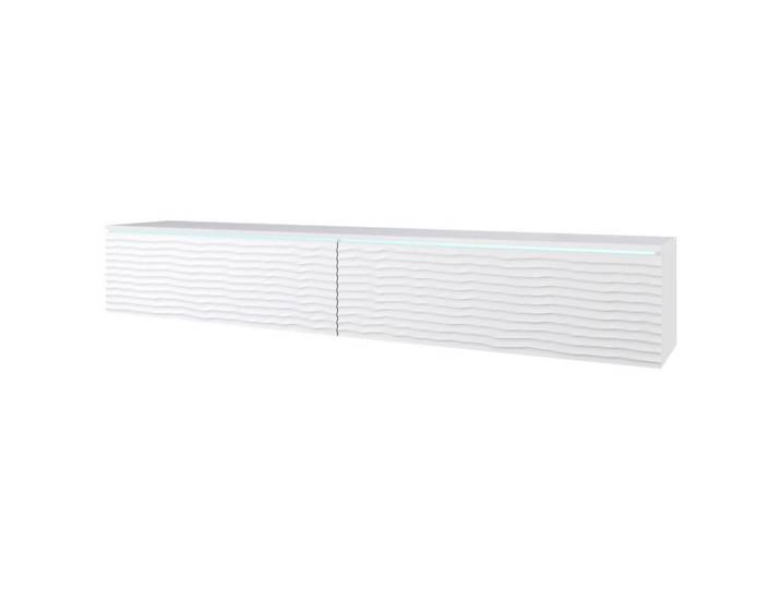 P & B Lowboard D180, Weiß, Kunststoff, 180x30x33 cm, Fsc, stehend, hängend, Beleuchtung, Wohnzimmer, TV Möbel, Lowboards, Lowboards stehend