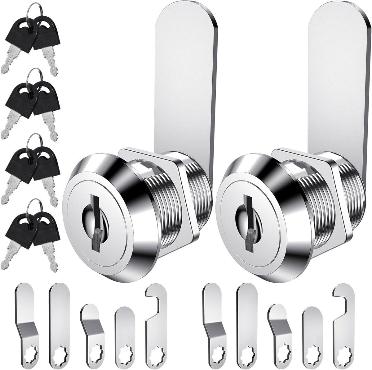 Brievenbusslot Set met 2 Zilverkleurige 16mm Cilindersloten en Sleutels