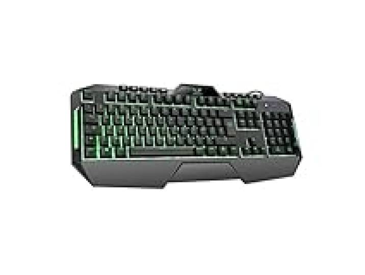 Gamium Clavier Gamer Filaire Ultra Mince, Gaming Keyboard USB Ergonomique LED Rétro-éclairage avec Raccourci Multimédia pour PS4, PC, Ordinateur, Bureau, Jeux - AZERTY