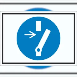 HB-Druck Vor Wartung oder Reparatur freischalten Symbol Aufkleber A2 (420x594mm)