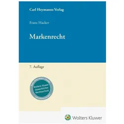 Markenrecht, Fachbücher von Franz Hacker