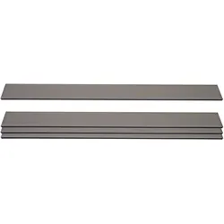4er Set Latten für WPC-Sichtschutz Savoie, Bretter Windschutz, ca. 1qm ~ 180cm, grau