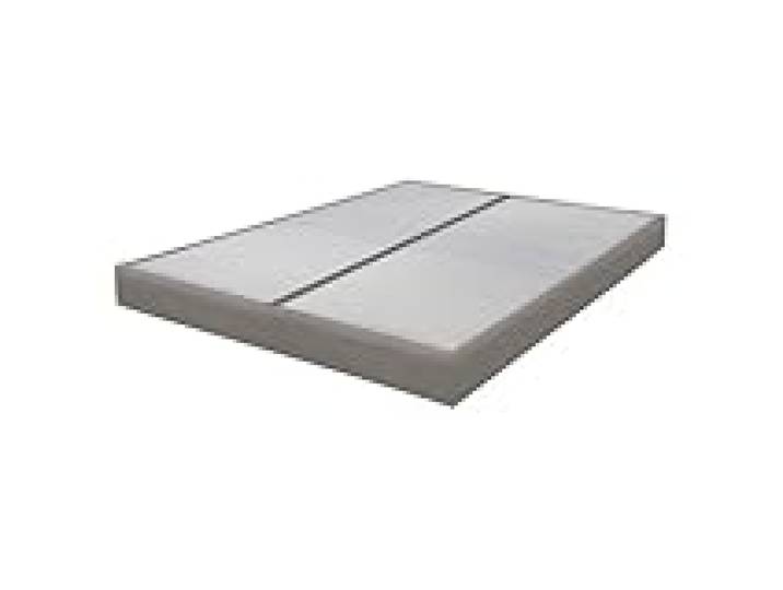 EBAC Literie Sommier tapissier 90+90x200 Omega Simili Taupe 18 Lattes