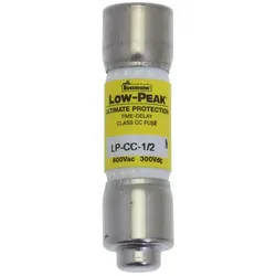 Eaton LP-CC-12 Sicherungseinsatz, Niederspannung, 12 A, AC 600 V, 200 kA, 10 x 38 mm, CC, UL, verwechlungssicher, träge LOW PEAK CC TRÄGE SICHERUNG  - 10 Stück