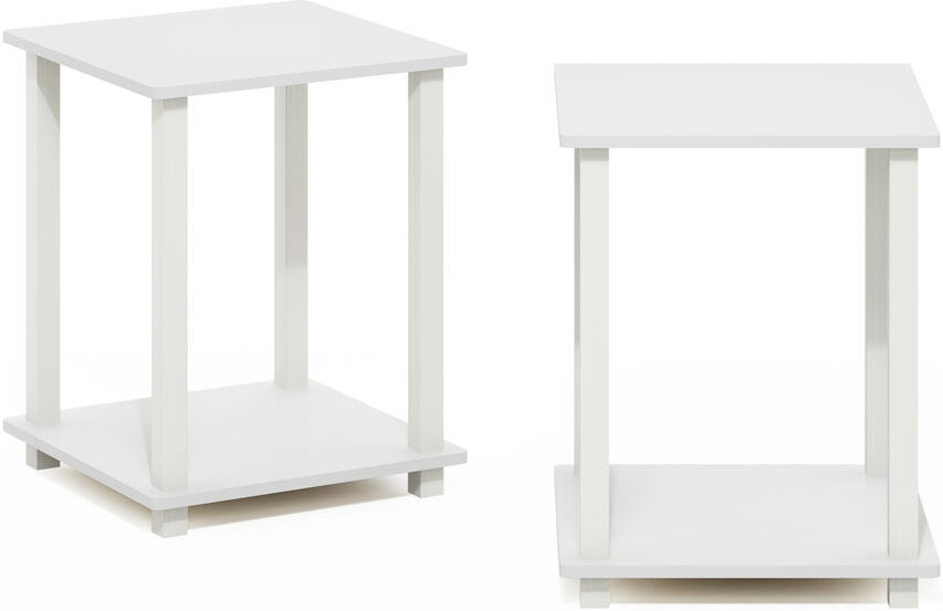 17 Stories Nikkolas Four Leg Square Side Table Set White 50.8cm H X 40.64cm W X 40.64cm D