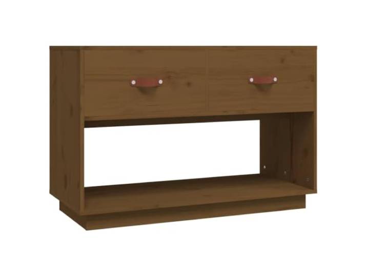 GHVBNMF TV-Schrank Massivholz Kiefer Honigbraun 90x40x60 cm Lowboard Robuste Kommode aus natürlicher Kiefer bietet Ordnung im Wohnzimmer und Schlafzimmer mit großzügigen Fächern.