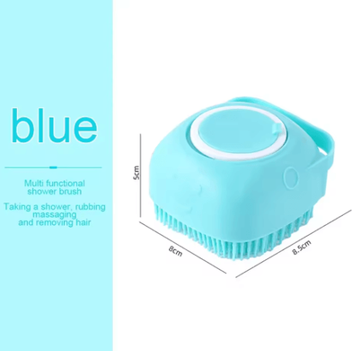 Inspire Picks SoftSpa Silicone Pet Bath Brush For Dogs & Cats blue 1pc