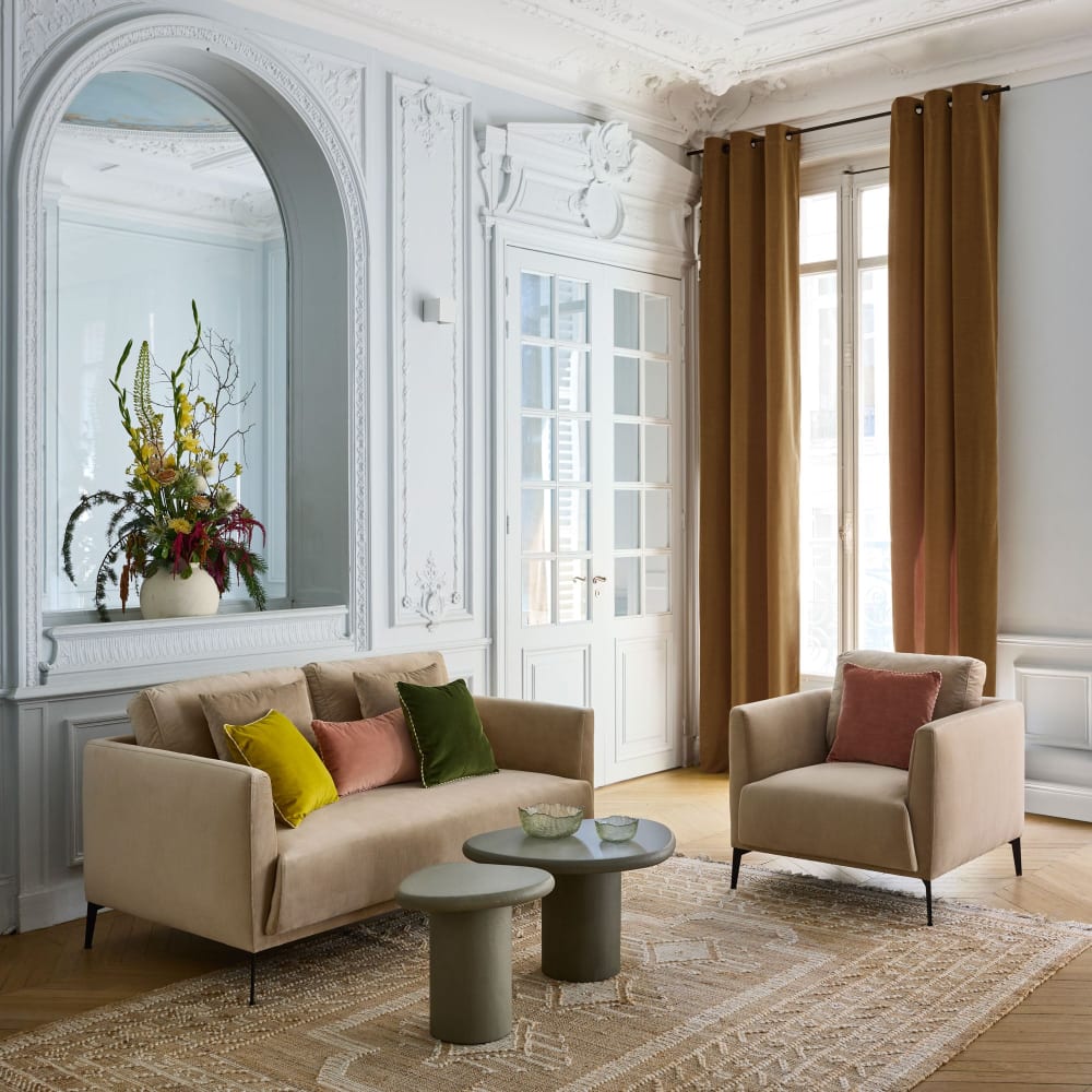 Madura Rideau en polyester marron 137x350 cm Marron 137x350cm