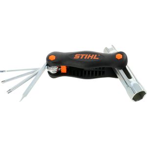 Stihl Multitool 19-13, für Motorsägen, 5 Funktionen, schwarz, mit Nylonetui und Zündkerzenschlüssel
