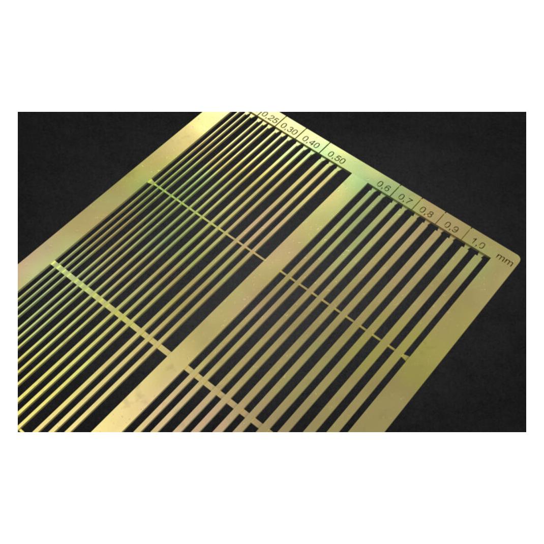 Matho Models PE Brass Strips A: 0,2 - 1 mm (0,10mm thickness) (80043)