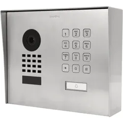 DoorBird D1101KH Modern Aufputz IP Video Türsprechanlage – Edelstahl V4A