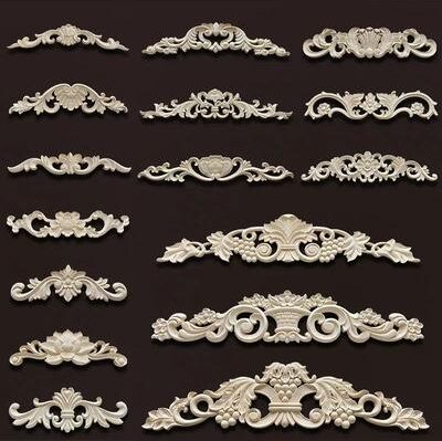 Inspired Living Elegant Vintage Wood Appliques For Furniture & Home Decor h 30cmx6cm