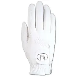 Roeckl LISBOA white white mit Glitzer Reithandschuh Turnier, Größe: 7