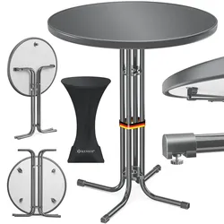 KESSER® Gastro Stehtisch klappbar - Gastronomie Bistrotisch rund - Wetterbeständiger Klapptisch Gartentisch - Runder Partytisch - Hitzebeständig - Stabil und sicher