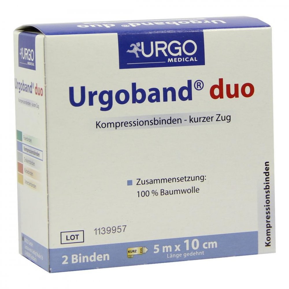 Urgo GmbH Urgoband Duo Binde 10 cmx5 m 01232770