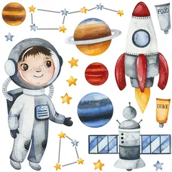 AUFKLEBER 60x80 cm Kleiner Astronaut