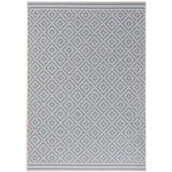 benuta Nest In- & Outdoor-Teppich Metro Blau 140x200 cm - Teppich für Balkon, Terrasse & Garten