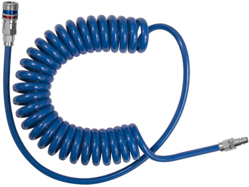 Riegler Spiralschlauch-Sicherheitskupplung-Set, PUR, Schlauchdurchmesser 12x8, 4,0 m (SP 246-124)