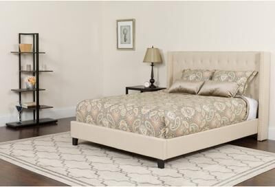 Flash Furniture Tufted Upholstered Platform Bed with Pocket Spring Mattress