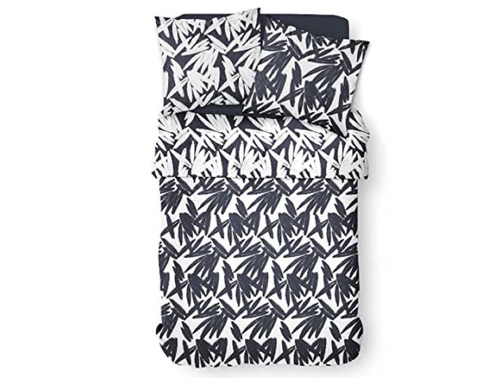 Today Parure de lit 2 Personnes 240X260 Coton imprimé Noir Graphique Sunshine