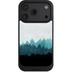 Nivocase Hülle für Apple iPhone 18 Pro Handyhülle NIVOcore Case Schwarz Abstrakt Baum Wald (Apple iPhone 18 Pro), Smartphone Hülle, Schwarz