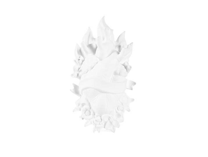 SELETTI vase en forme de coeur HOLY LOVE IN BLOOM (Blanc - Porcelaine)