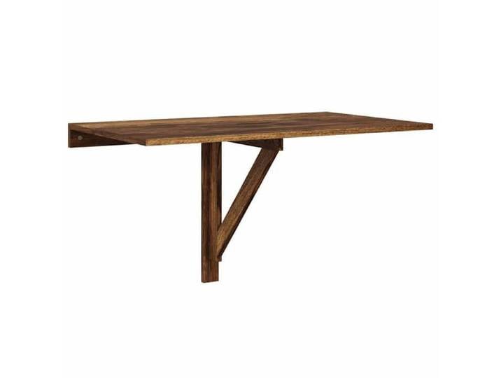 (36317)Table pliante CHIC Table murale pliable Chêne fumé 100x60x56 cm bois d'ingénierie FR