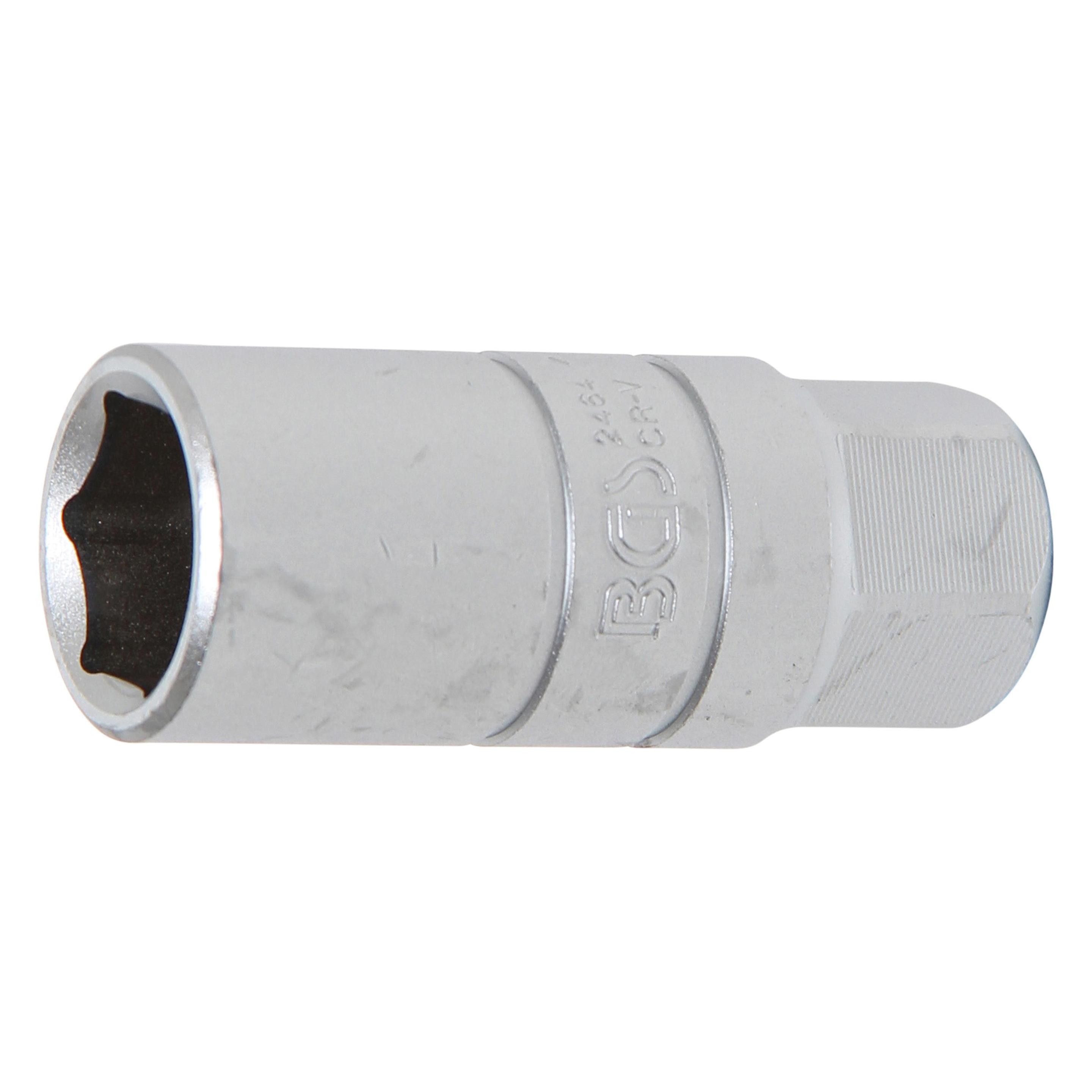 BGS Zündkerzen-Einsatz Sechskant Antrieb Innenvierkant 10 mm (3/8") SW 18 mm (2464)