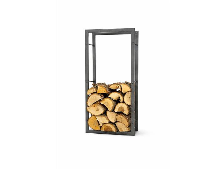 DanDiBo Kaminholzregal Kaminholzständer 100cm Grau Holzkorb, Metall, 44x100x20 cm, Kleinmöbel, Kamine & Zubehör, Kaminholzregale