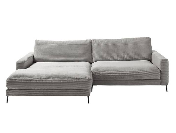 Ecksofa DOWNTOWN 170 x 272 cm Cord dark grey