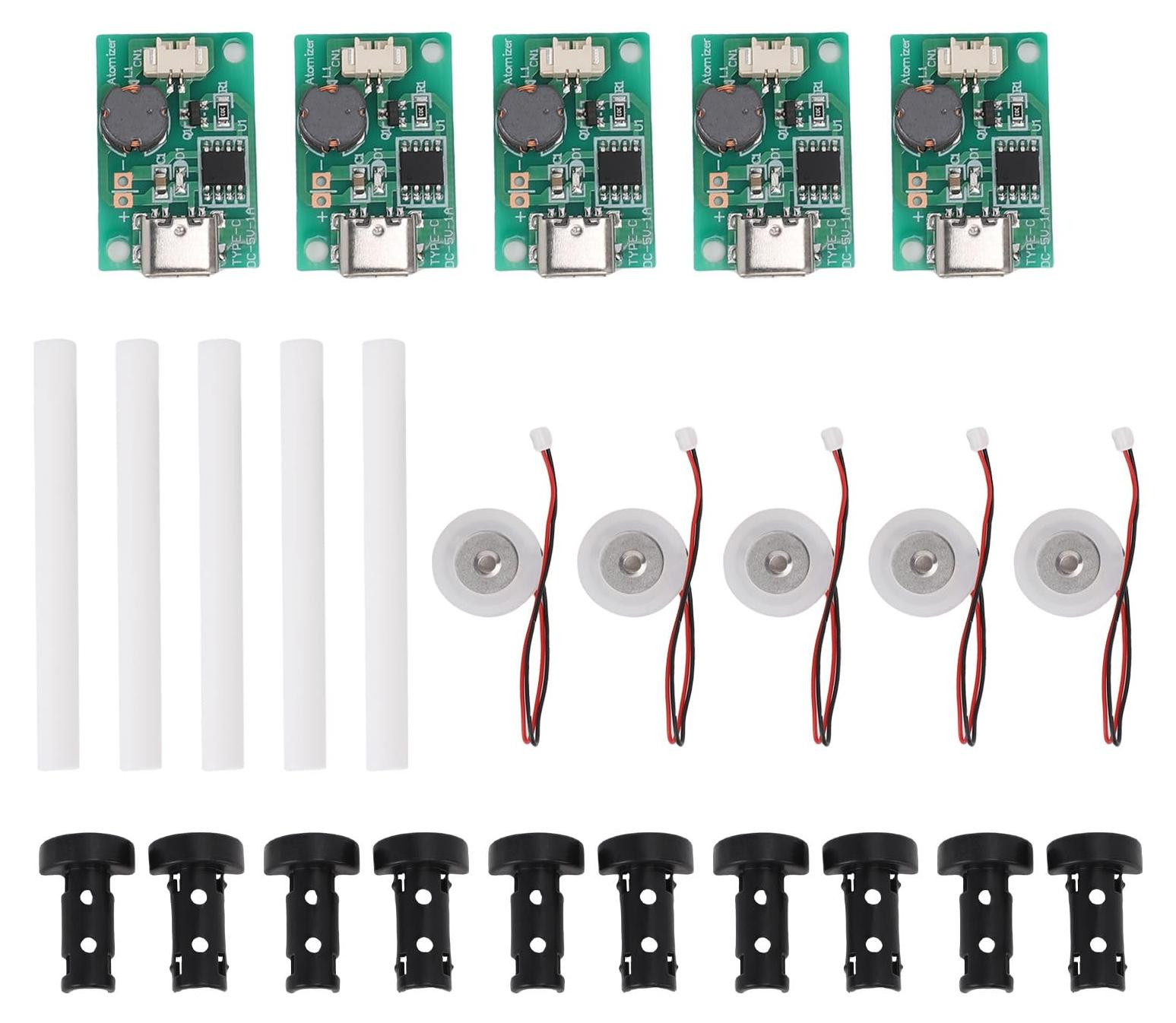 Dripio 5-delige Ultrasone Nevelgenerator USB-vernevelingsmodule-set van ABS