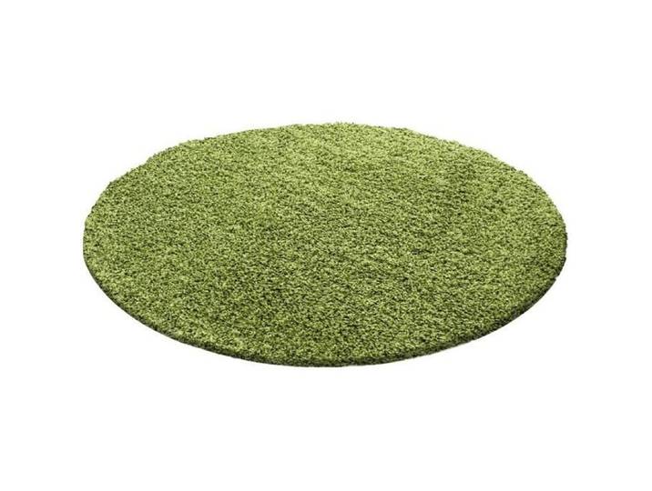 Tapis rond poil long du salon. Couleurs et tailles Nouveau [vert 160 cm Rund]