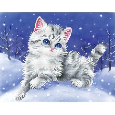 DIAMOND DOTZ - Diamond Painting Katze im Schnee