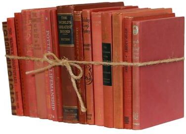 Booth & Williams Decorative Books - Vintage Petite Brick - Red Books By The Foot
