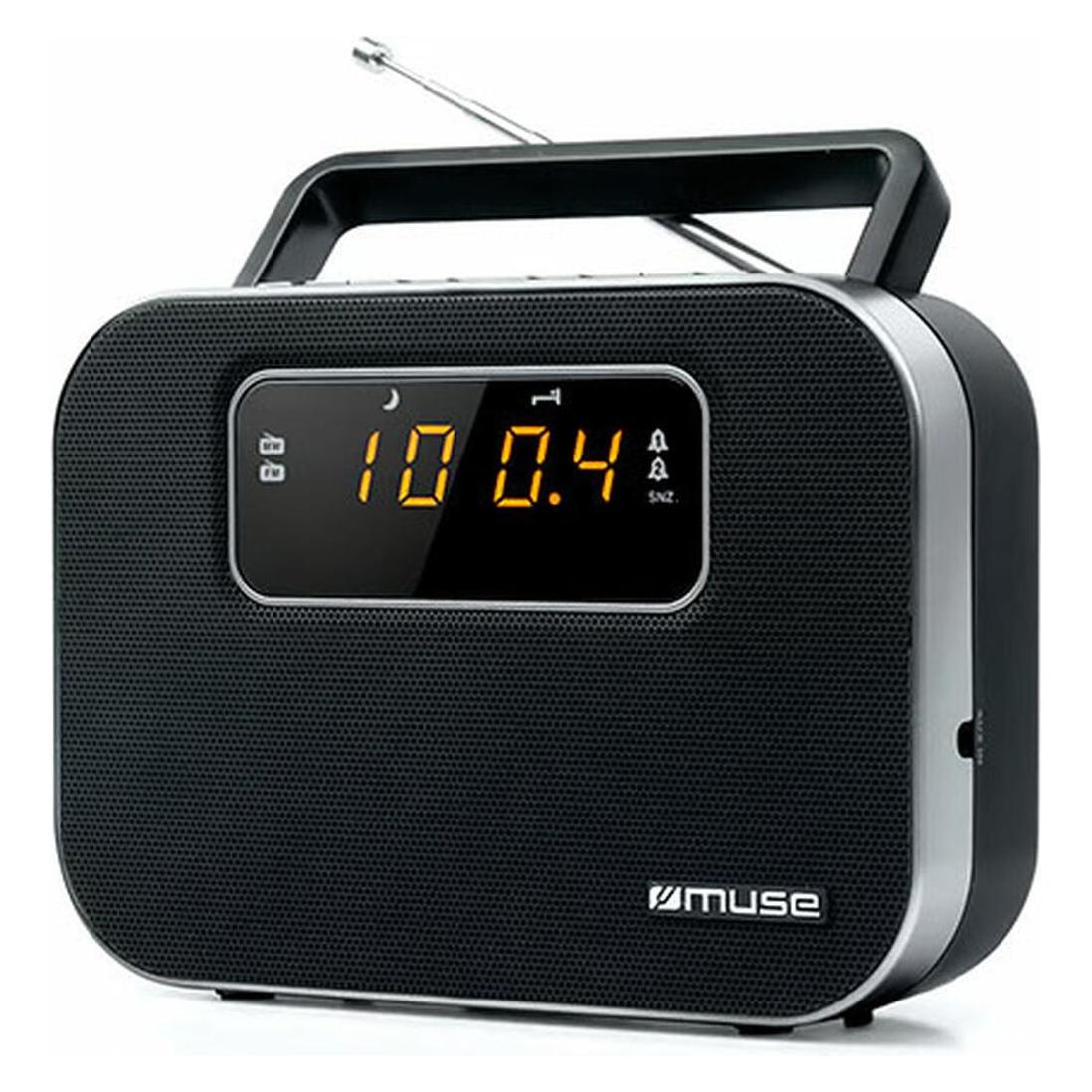 Muse M-081R Juodas, Alarm function, 2-band PLL portable radio (FM, MW) (M081R)