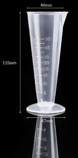 Uplift Picks Stackable Triangular Plastic Liquid Measuring Cup 50ml