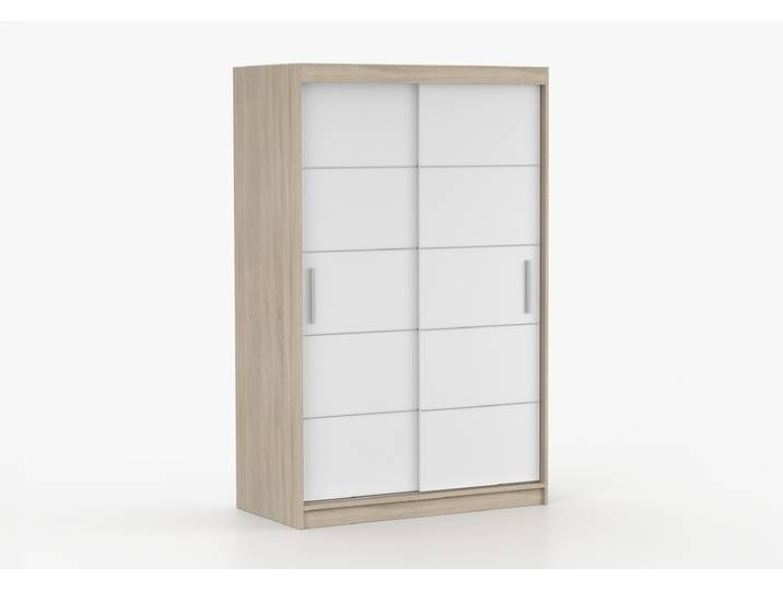 Schwebetürenschrank NEOMI 06 120 cm Sonoma Eiche Weiß