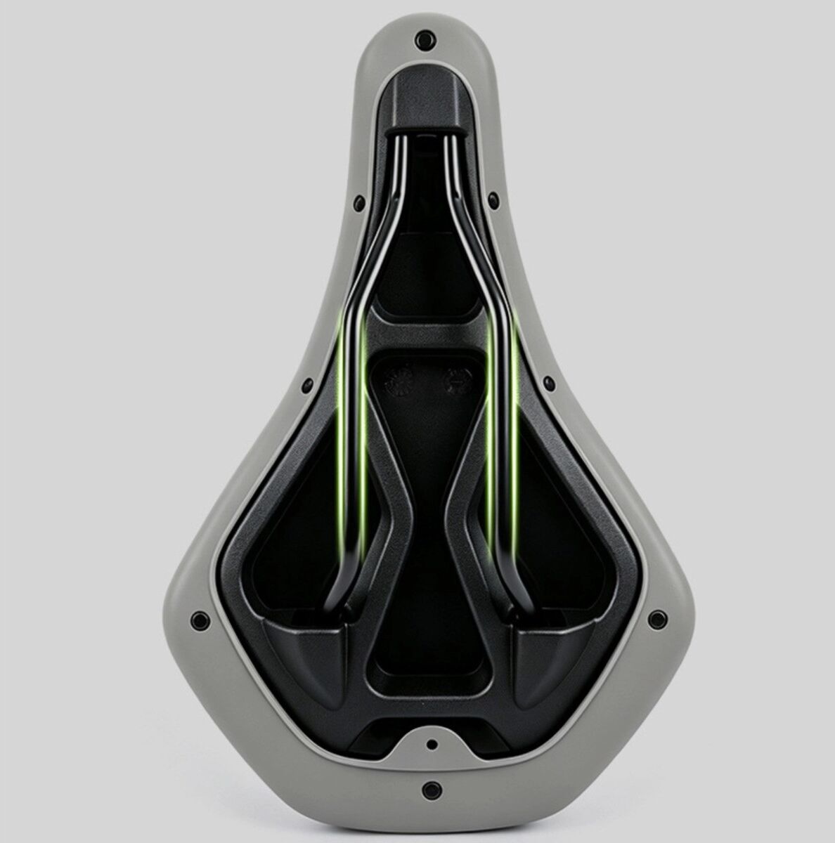 INF Aufblasbarer Fahrradsattel mit verstellbarem Luftkissen, Gel-Komfort und 3D-Belüftungsrillen Weiß