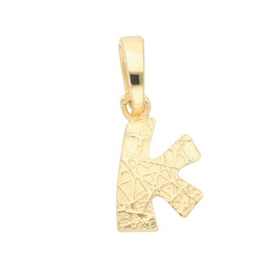 Buchstabenanhänger ADELIA´S "Buchstabenanhänger K 333 Gold ( 8K )", gold, Schmuckanhänger, Damen, K, Gold, Goldanhänger Buchstabe K