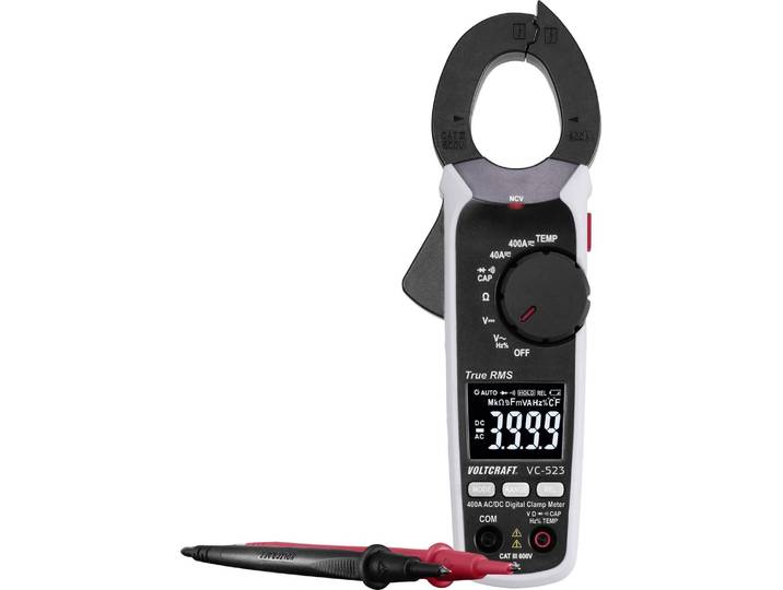 VOLTCRAFT VC-523 Stromzange digital CAT III 600 V Anzeige (Counts): 4000 (VC-8466760)