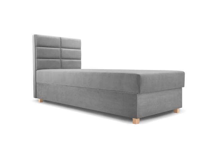 Polsterbett 80x200 PIANO I Grau (Bluevelvet 13)