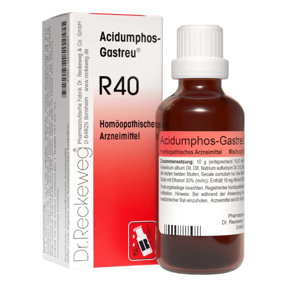 Dr.RECKEWEG & Co. GmbH Acidumphos Gastreu R 40 Tropfen zum Einnehmen 02160831