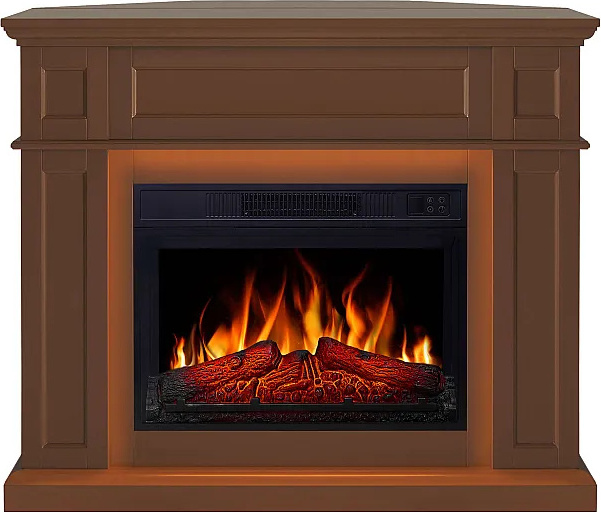 ArtiFlame Elektrokamin Linz AF23S, Elektrischer Standkamin mit Heizung 1800W realistischer 3D-Flammeneffekt LED-Beleuchtung Fernbedienung Timer Braun