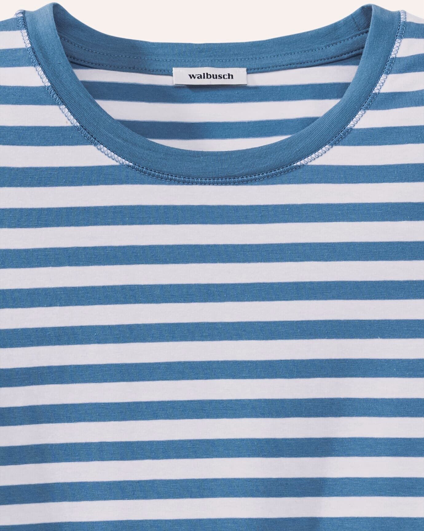 Walbusch Baumwoll Ringelshirt, normale Größen, Farbe Blau, 46, hautsympathische Baumwolle bequem, da elastisch Damen