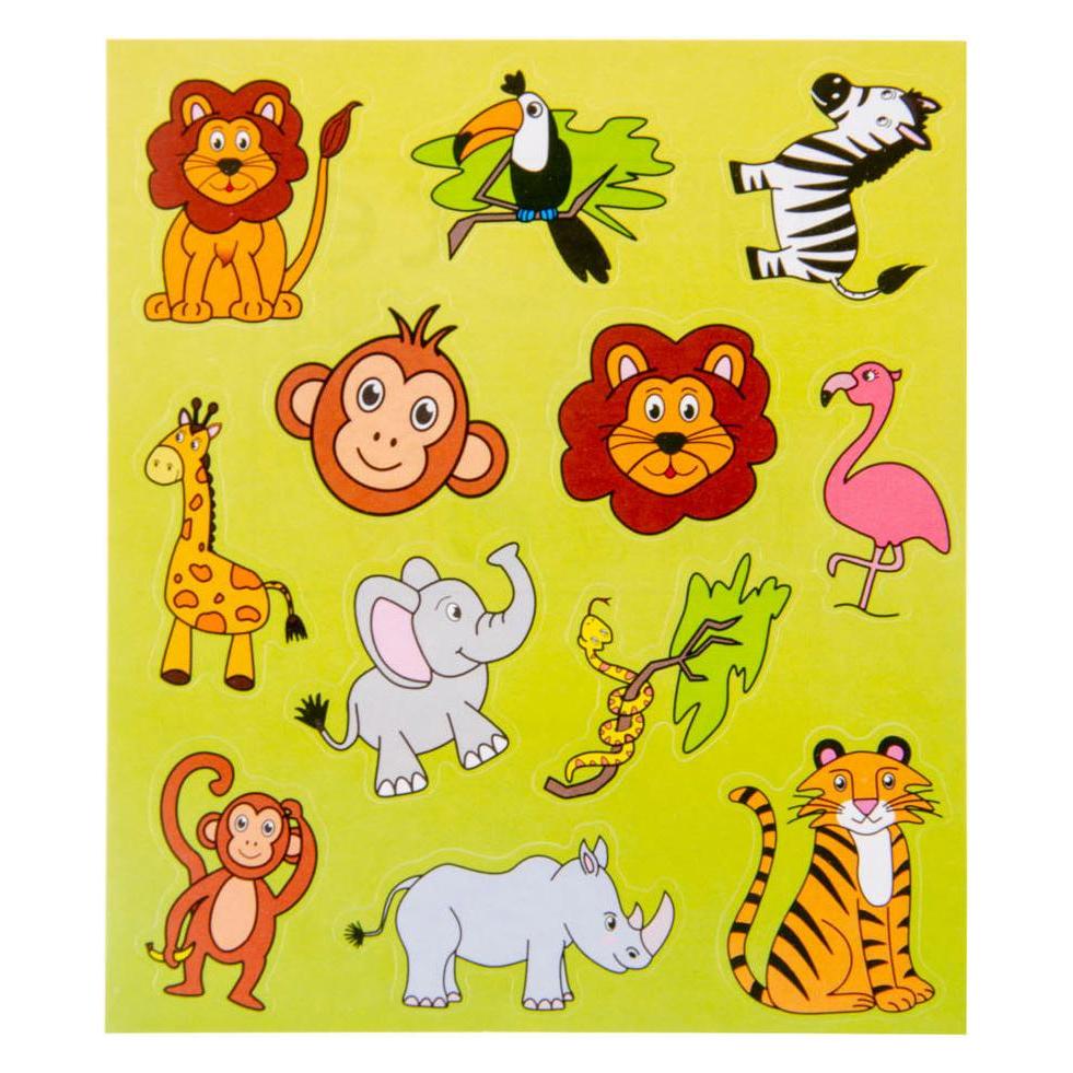 Stickervel Wilde Tiere (12 Sticker) (21206094)