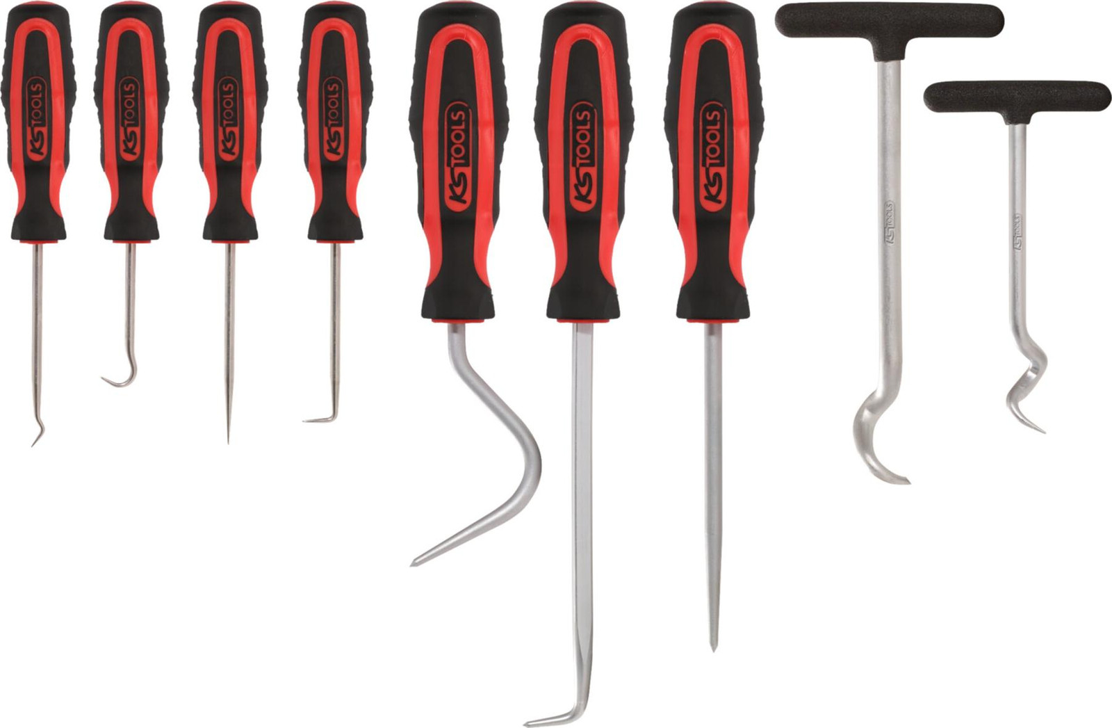 KS Tools 550.1070 Pons met puntige tip, zwart/rood, 680 gram