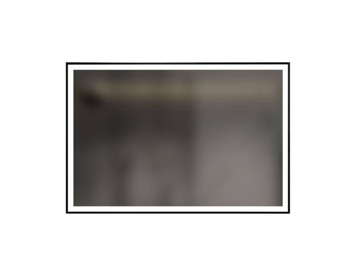 LED Wandspiegel 110 x 75 cm schwarz